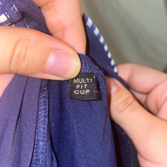 Blue red and white bathing suit swimming one piece - Picture 6 of 8